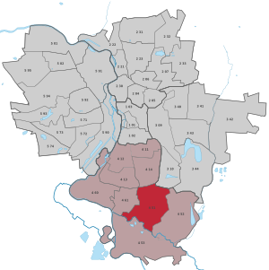 Lage des Stadtteils Ammendorf/Beesen in Halle (Saale) (anklickbare Karte)