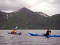 大自然の中でのカヤッキング（アラスカ）