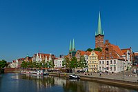 94. Platz: J.-H. Janßen mit Gebäude an der Straße An der Obertrave in der Lübecker Altstadt