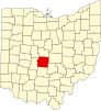 Localização do Condado de Franklin (Ohio)