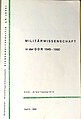 Umschlagtitel H. 5/1992 Militärwissenschaft in der DDR 1949–1990