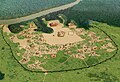 Image 27Artists conception of Moundville, a Mississippian culture site on the Black Warrior River in Hale County (from History of Alabama)