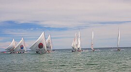 Sandeq boats in Majene, West Sulawesi, Indonesia