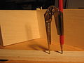 Плоская ветка, гайка с поворотным крылом, ветвь карандашного рукава пишущего циркуля