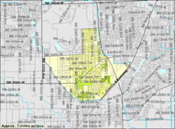 U.S. Census Bureau map showing CDP boundaries