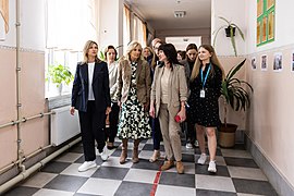 Jill Biden et la Première dame d'Ukraine Olena Zelenska lors d'une visite dans le pays victime de l'invasion russe, mai 2022.