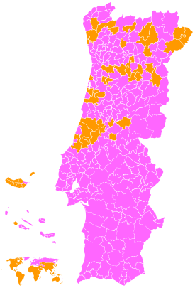 Strongest party by municipality