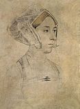 Aнна Болейн. Между 1532 и 1535. Бумага, тушь, перо, уголь, сангина. Британский музей, Лондон