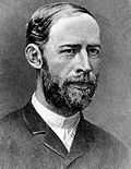 Black-and-white photographic portrait of Heinrich Hertz