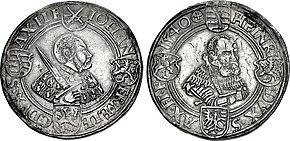 Kurfürst Johann Friedrich und Herzog Heinrich, Guldengroschen von 1540