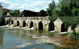 The old bridge in La Sauvetat-du-Dropt