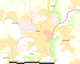Mapa obce Dinan