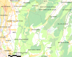 Poziția localității Les Déserts