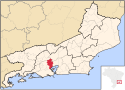 Location of Duque de Caxias in the ایالت ریو د ژانیرو