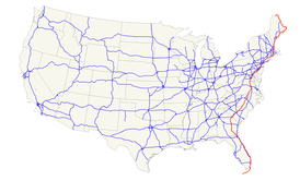 US 1 в сети системы шоссе и автомагистралей США