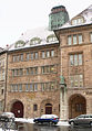 Jugendstil-Fassade des Verwaltungsbaus von 1911 aus Langensalzaer Travertin