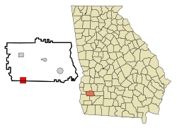 Location in Calhoun County and the state of جارجیا (امریکی ریاست)