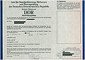 Zulassungsbeleg inkl. Zulassungszeichen (Geldspielgerät, DDR, 1990)