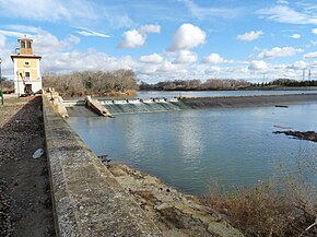 O rio Ebro em El Bocal, no município de Fontellas