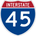 I-45 marker