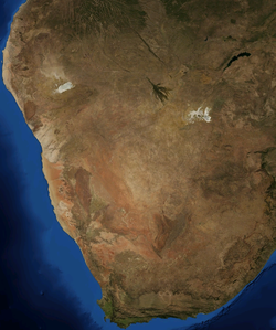 A Kalahári műholdképen
