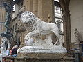 Lion, emblème de la ville de Florence, par Flaminio Vacca, Loggia dei Lanzi