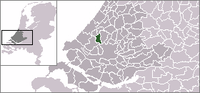 Delft'in Güney Hollanda'daki konumu