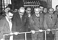 Minister Pinchas Sapir visiting a factory at Gan Shmuel (1962)