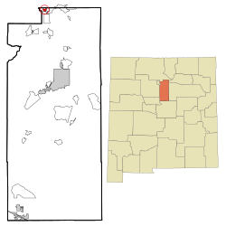 Location of Santa Cruz, New Mexico