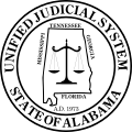نشان رسمی از سیستم قضایی متحد آلاباما