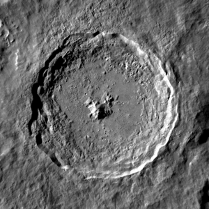 Nahaufnahme des Kraters Tycho