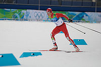 2010 Winter Olympics Todd Lodwick in nordic combined NH10km.jpg