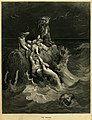 Image 85The Deluge, frontispiece to Gustave Doré's illustrated edition of the Bible. Based on the story of Noah's Ark, this engraving shows humans and a tiger doomed by the flood futilely attempting to save their children and cubs. (from Comparative mythology)