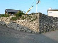 日本の石工の仕事の例。三重県鳥羽市国崎町