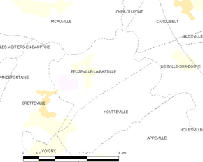 Poziția localității Beuzeville-la-Bastille