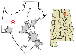 Location in Marshall County, Alabama