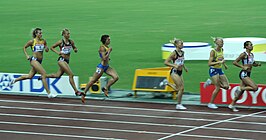 De 800 meter op de zevenkamp tijdens het WK 2007 te Osaka