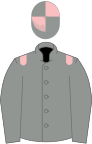 Grey, pink epaulets, quartered cap