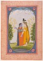 Kangra painting, Radha dressed as Krishna and Krishna dressed as Radha.