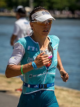 Anne Haug im Ironman Germany (Ironman European Championships) in Frankfurt am Main, 2018