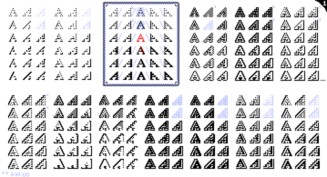 Majuscule en pixel art procédural, figure 1 sur 2