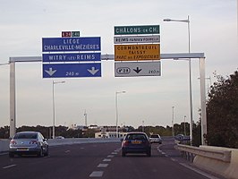 De A34 bij Reims