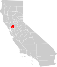 Locatie van Solano County in Californië