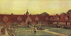 Illustration of Sidney Hill Cottage Homes by Thomas Raffles Davison (1907)