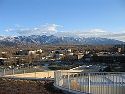 A hegység panorámája Salt Lake Citynél