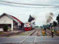 Kereta api Putri Deli U67 melintas di Stasiun Bandar Khalipah lama