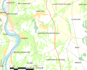 Poziția localității Saint-Barthélemy-de-Vals