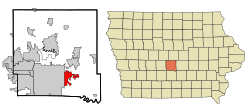 Location of Pleasant Hill, Iowa