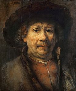 Rembrandt: Autorretrato, (~1655).