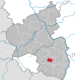 Läget för Kaiserslautern i Rheinland-Pfalz